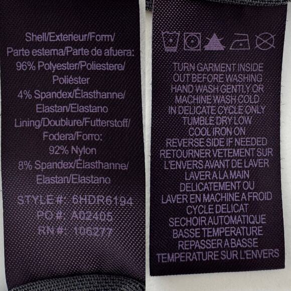 Hale Bob Lotus Stretch Jersey Shift Mini Dress Long Bell Sleeves Retro Floral XS - Picture 12 of 12